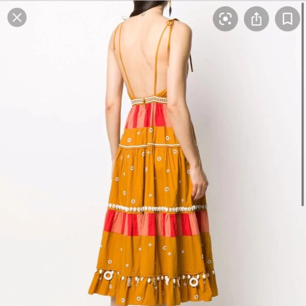 Ulla Johnson - Kali Cowrie Shell embroidered dress - sz 0 NWT - Picture 2 of 6